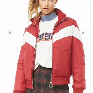 Forever 21 ‘Padded Chevron Bomber Jacket’